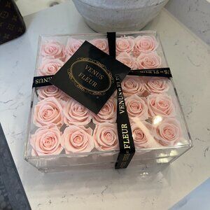 VENUS ET FLEUR Le Clair Vingt Cinq Eternity Roses in Blush NWT